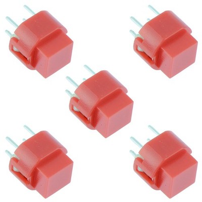 5 x Red Square PCB Keyboard Tactile Push Switch SPST