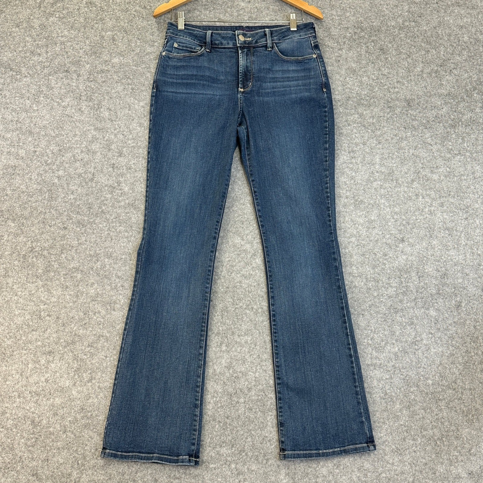 NYDJ Barbara Bootcut Jeans Womens 8 Blue Denim Medium Wash Lift & Tuck Stretch