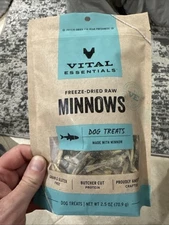 Vital Essentials Freeze-Dried Raw Minnows Dog Treats 2.5 Ounces