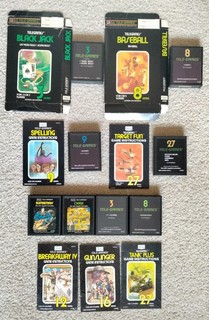 Mixed Lot of Sears Tele Games Cartridges Manuals Boxes Atari 2600 Tested