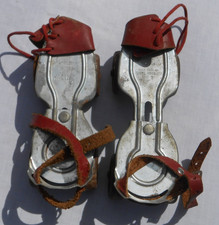 Vintage J.C. Higgins Roller Skates -Steel With Leather Toe Strap  Ankle Strap