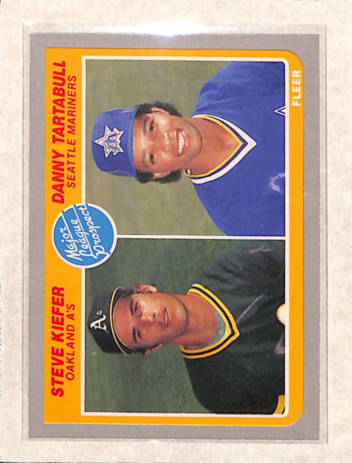 1985 Fleer  #647 Steve Kiefer / Danny Tartabull  NM