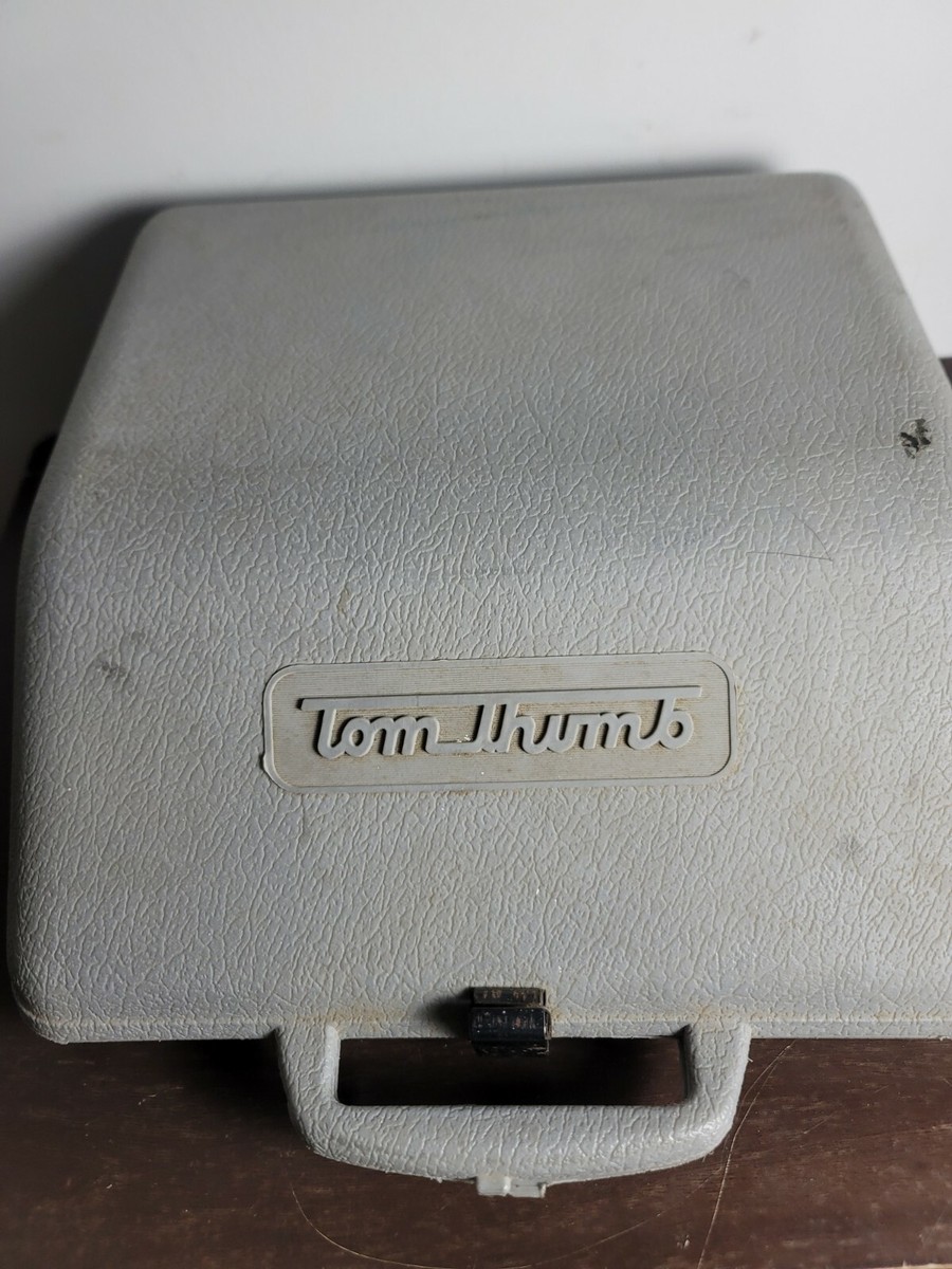 Vintage 60s Tom Thumb Children's Red President Typewriter w/ Case
