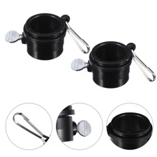 2PCS Flagpole Mounting Rings Flag Pole Rings Black Rotating Flag Mounting Rings