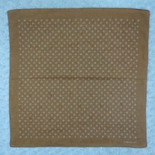 POLO RALPH LAUREN Brown Cotton Scarf Scarves Pocket Square 20" X 20" N790