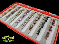 Perdigon/Spanish Box 144 Euro Nymphs size 12, 14, 16 Jig Strong Barbed Hook