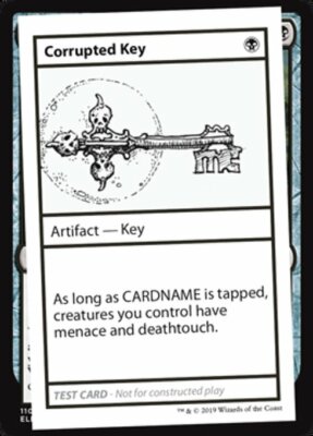 MTG CORRUPTED KEY EXC - MYSTERY PLAYTEST 2021 REPRINT - MPL 2021 - MAGIC