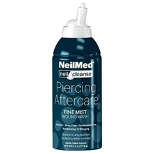 NeilMed Piercing Aftercare Fine Mist Wound Wash 6.3 oz Each