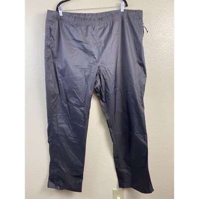 Cabela's Gray Nylon Rain Pants Mens size 2XLT  Sport Outdoor Hiking Performance