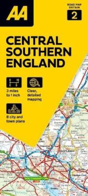 AA Road Map Central Southern England by N.A. Sheet map, folded