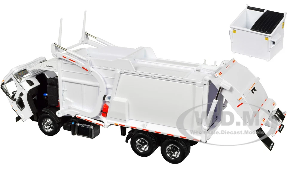 CAMIÓN DE BASURA Y CONTENEDOR MACK LR BLANCO 1/34 MODELO DIECAST POR PRIMERA MARCHA 10-4235 Foto 2 de 4