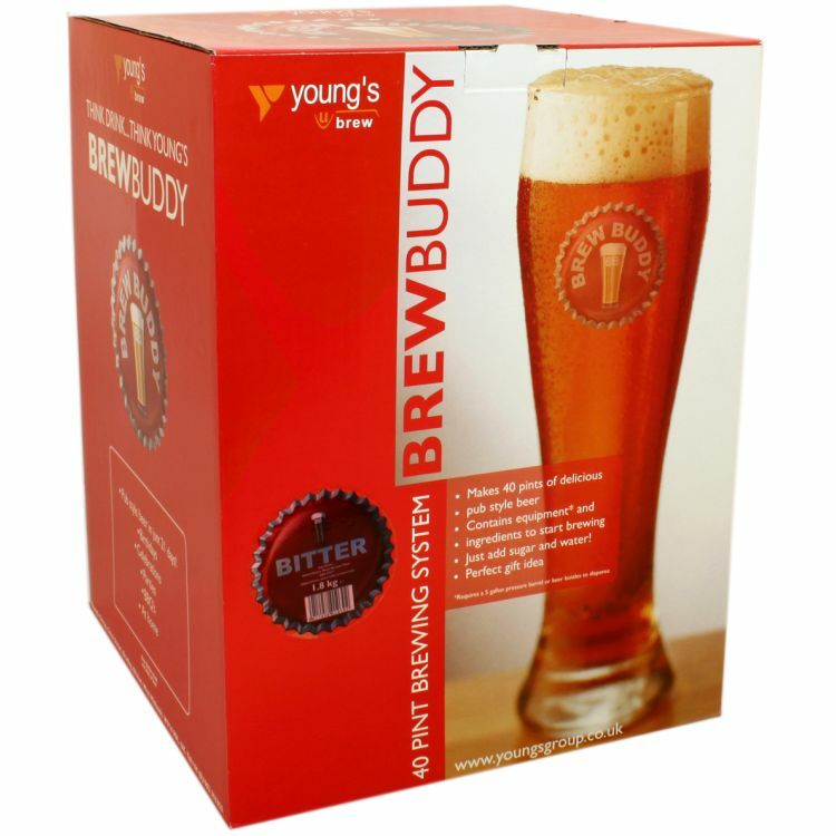 Youngs BrewBuddy Starter Kit BITTER Home Brew Beer Making 40 Pint P&P