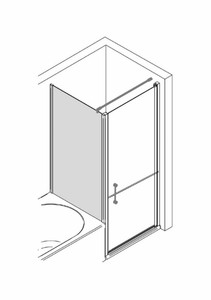 Duschkabine 100x80 verkürzte Seitenwand auf Badewanne, Typ ...