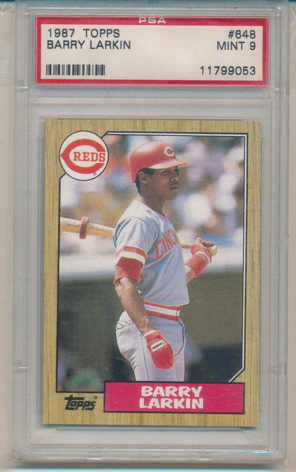 1987 Topps Barry Larkin (HOF) (Rookie Card) (#648) PSA9 PSA
