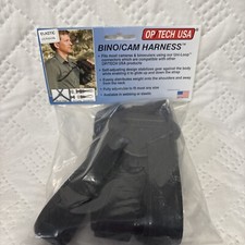 Bino/Cam Harness - Self-Adjusting Harness with Quick Disconnects - Elastic,Black