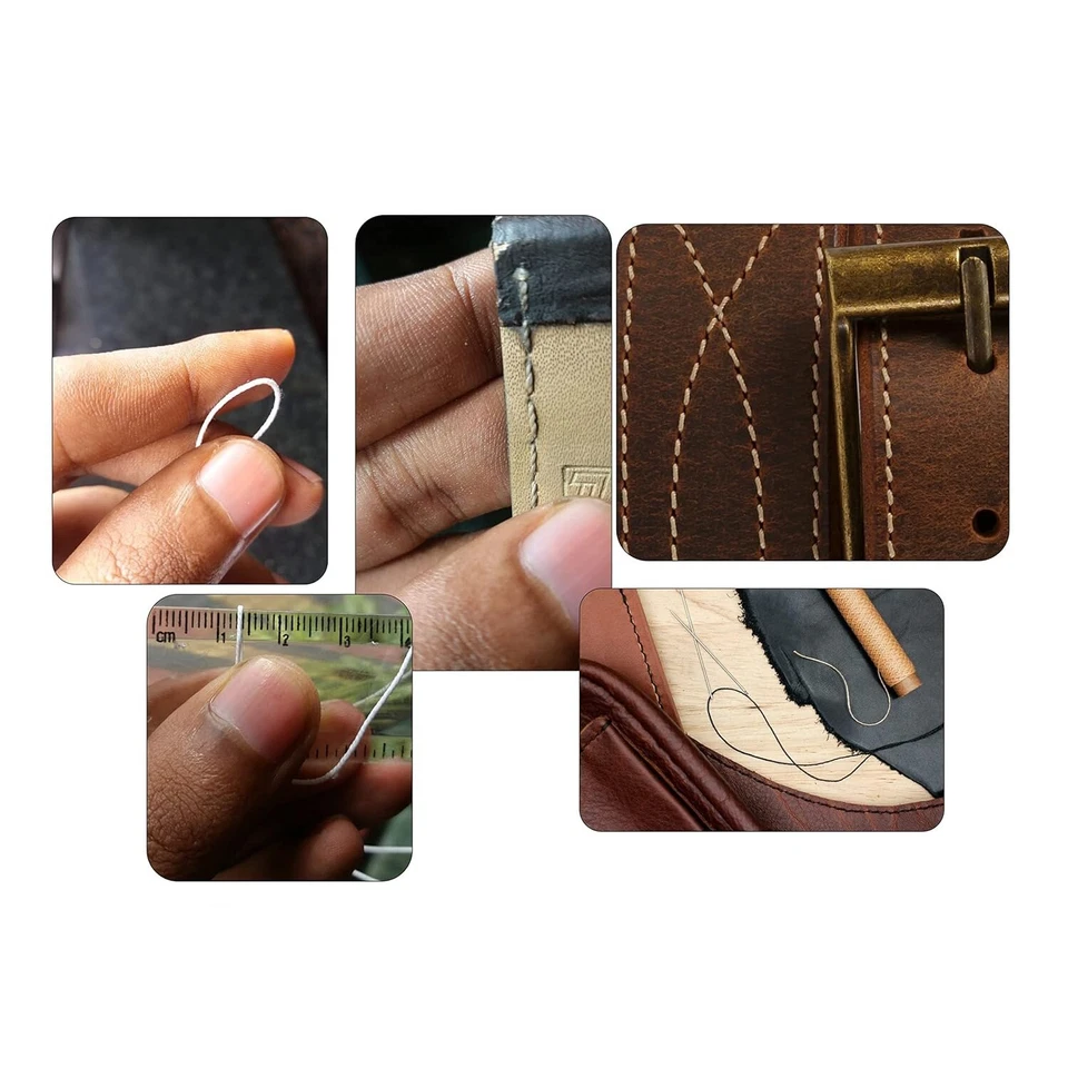 poly Silk Nylon Leatherware Upholstery 3 Ply Twisted Tailoring Craft 5 Pcs US - Image 3 of 3