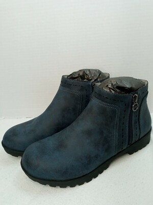 JAMBO JSPORT JENNA ANKLE BOOT W/MEMORY FOAM,WMN'S SZ 8, ZIPPERED, BLUE,VERY NICE