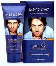 50 gm Meglow Skin Whitening Fairness Cream  Men - SPF15  Free Shipping
