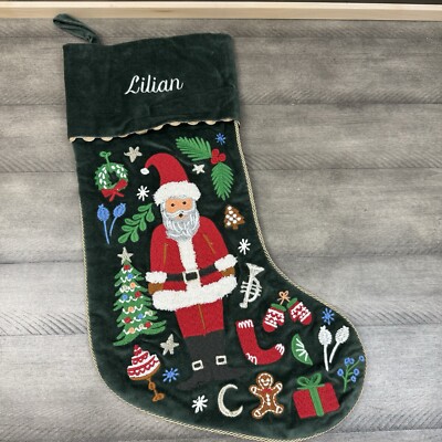 Pottery Barn Kids Rifle Paper Santa Nutcracker Velvet