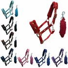 Best On Horse Equestrian Strong Quality Padded Fleece Adjustable Headcollar lead