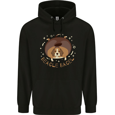 Beagle Bagel lustiger Hund Herren 80% Baumwolle Hoodie