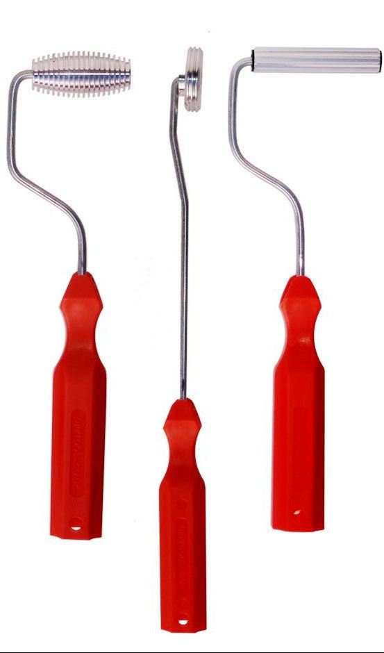Lot de rouleaux ébulleurs en alu pour éviter les bulles d'air sous le tissu de verre