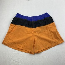 Vintage Surf Odyssey Swim Trunks Adult XL Orange Striped Shorts Ocean Beach Pool