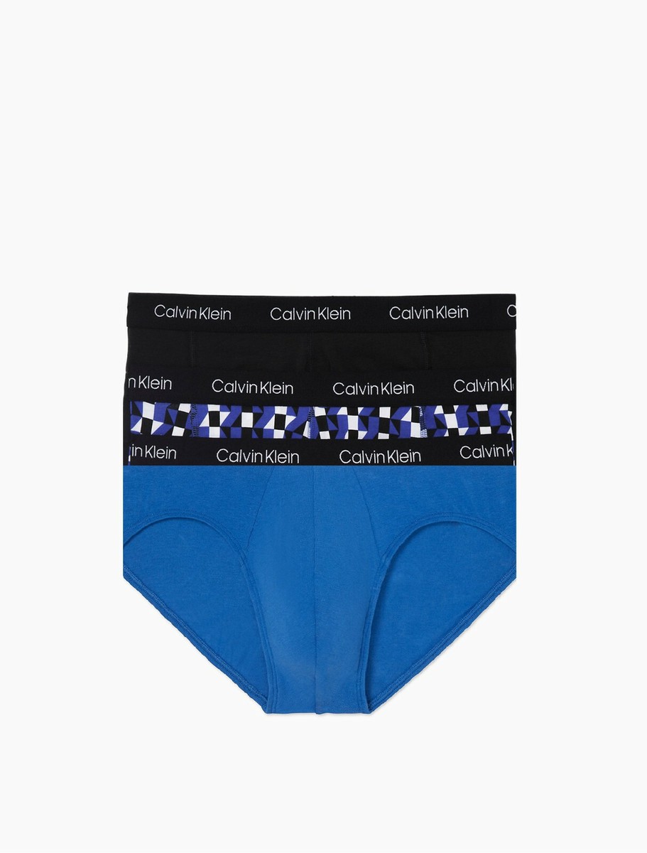 Calvin Klein Men's NP2166O915 Cotton Stretch 3-Pack Hip Brief Size