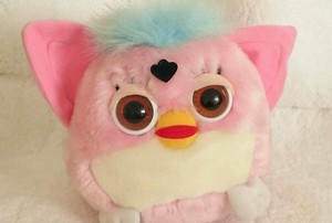 pink and white furby