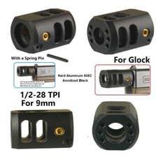 Super Quality 1/2x28 TPI Muzzle Brake Compensator For 9mm