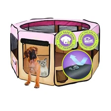 Zampa Dog Playpen Extra Large 80"x80"x36" Pop Up Portable Playpen for Dogs an...