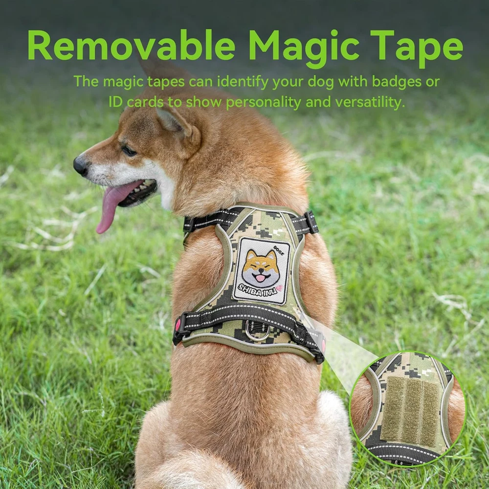 Dog Harness and Leash Set,No Pull Dog Harness,Adjustable Soft Padded Pet Vest wi