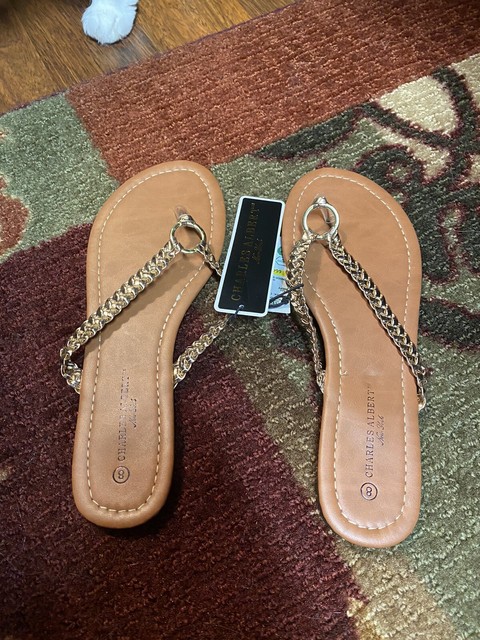 Charles Albert New York Brandy Flip Flop NWT 8M | eBay