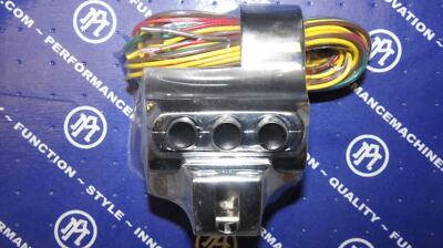 Performance Machine PM Contour Chrome 4 Four Button Switch Housing Right Side...