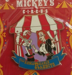 Disney-Mickey-039-s-CIRCUS-Program-Acts-JESSICA-amp-ROGER-Rabbit-Pin-LE-500-WDW-WFRR