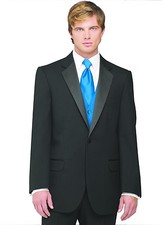 Sizes 34-64 Reg. 6-Piece Tuxedo Package w/Flat Front Pants, Blue Vest  Tie