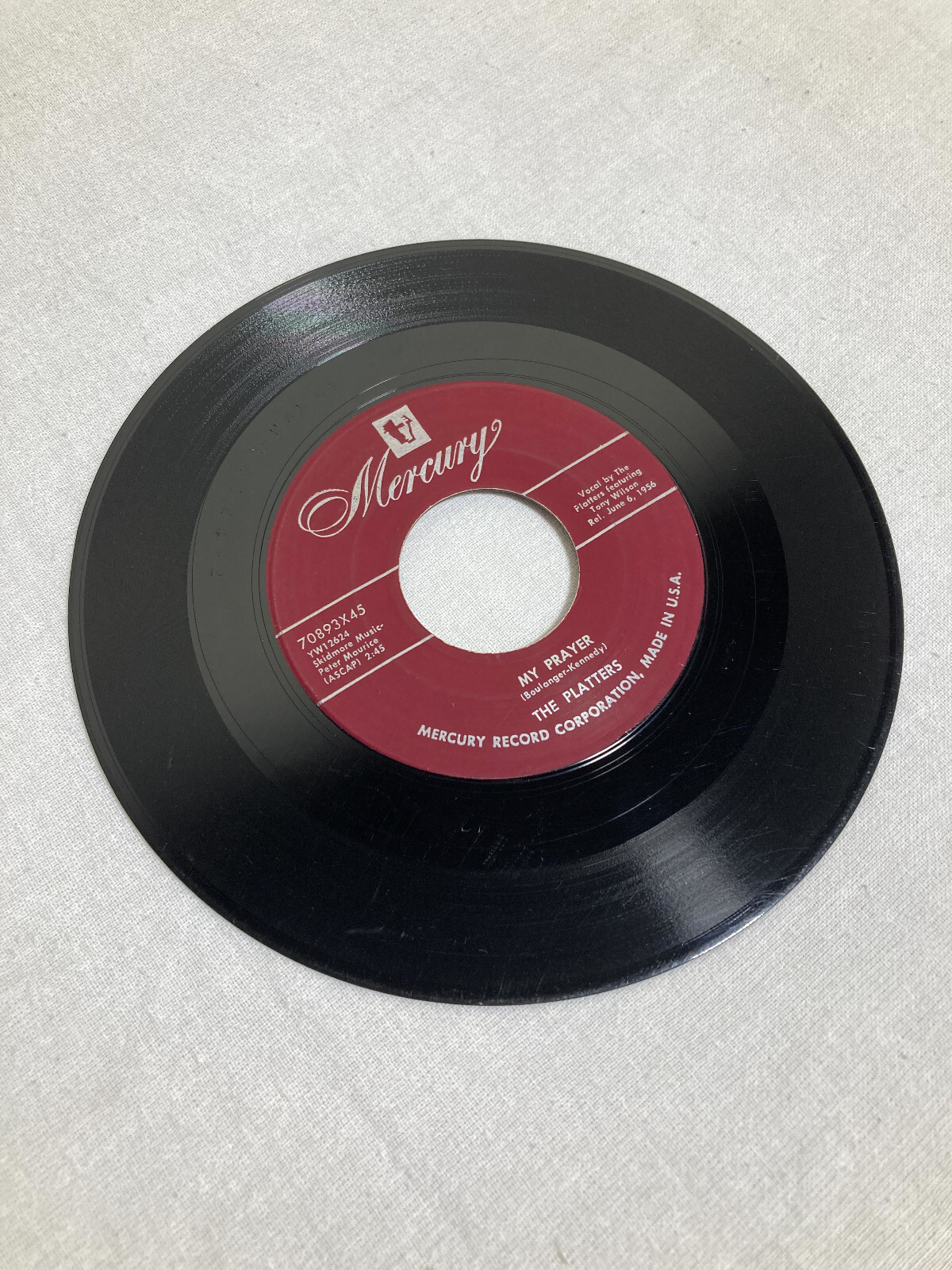 The Platters My Prayer/Heaven On Earth 45 RPM Vinyl Record 7
