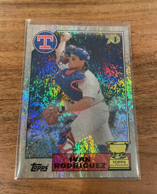 Ivan Rodriguez 2021 Topps All-Star Rookie Cup Sparkle Holofractor Foil /99 NRMT+
