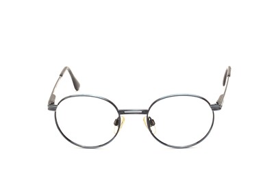Brille Fassung Metall Panto Vogue Blau Pantobrille Flexbügel 47-19mm Retro C2
