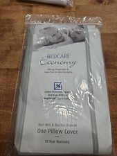 2 BEDCARE Allergy Dust Mite Bed Bug Zipper Pillow Cover Economy Standard Pillow