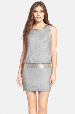 NWD Adrianna Papell Women's bead tank dress In silver Size 4 | eBay