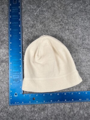 Target Beanie Toque Youth 4-7 White Knit 100% Polyester Fleece Ski Outdoors