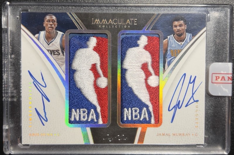 2016-17 Panini Immaculate Jamal Murray Kris Dunn Rookie Logoman Patch Auto 1/1