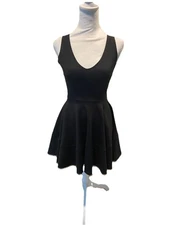 Eight Sixty Fit & Flare Skater Dress Black XS Sleeveless Tank Mini Mid
