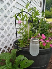 2Pcs shepherds Crook Hooks Hanging Bird Feeder Garden Plants Pole Lantern Lights