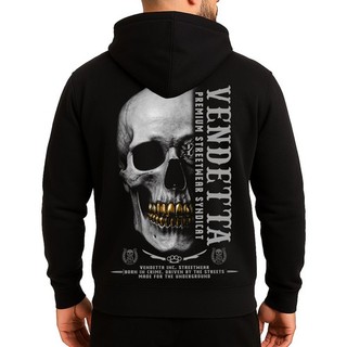 Vendetta Inc. Herren Hoodie Kapuzensweater Golden Skull schwarz Retoure gR 3XL