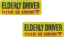 2PCS Elderly Driver Warning Car Magnet, Waterproof Reflective Color: Pattern3
