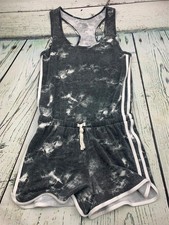 Womens Summer Scoop Neck Sleeveless Tank Top Short jumpsuit Rompers Small