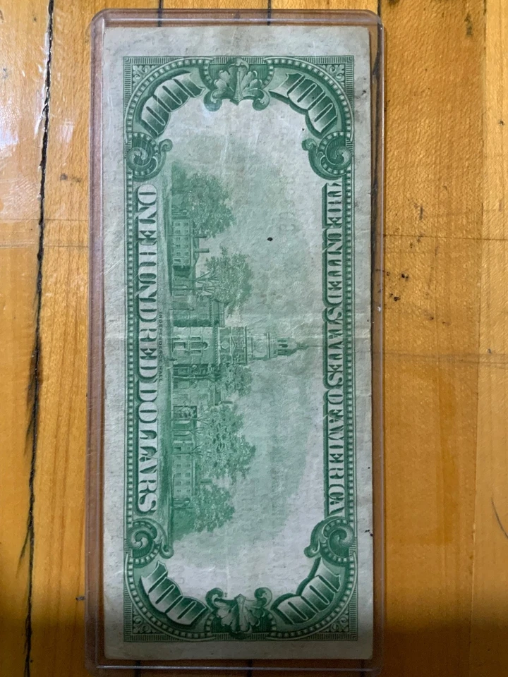 Billete de 100 nacionales Chicago 1929 Foto 2 de 2