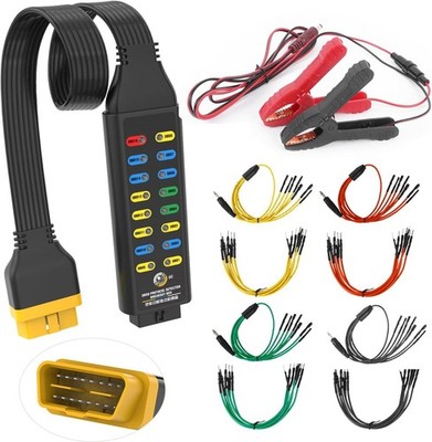 OBD2 Breakout Box, Automotive OBDII Protocol Detector Communication Power